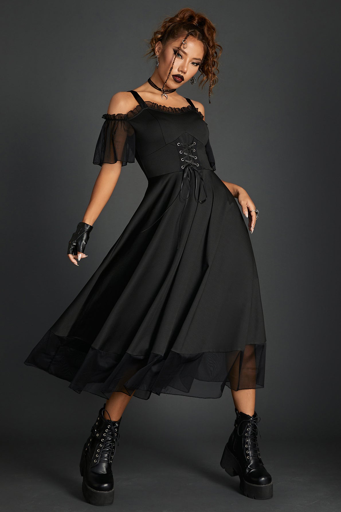 Vintage A-Line Gothic Dress