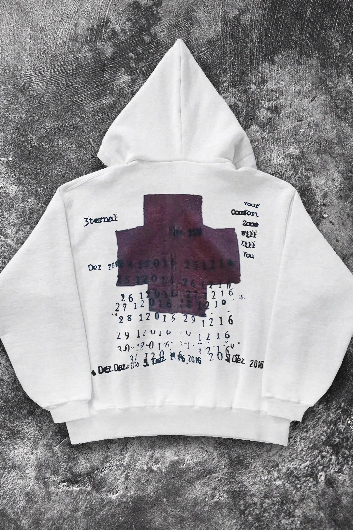 Cross Letter Pullover Hoodie