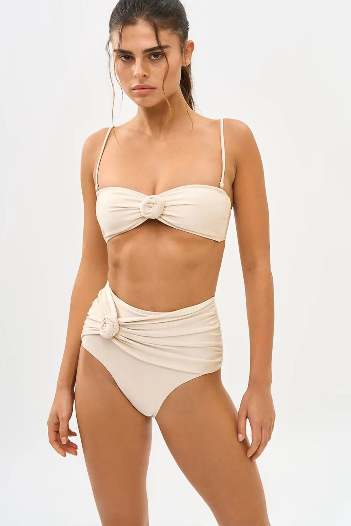 Floral High Waist Bikini Set