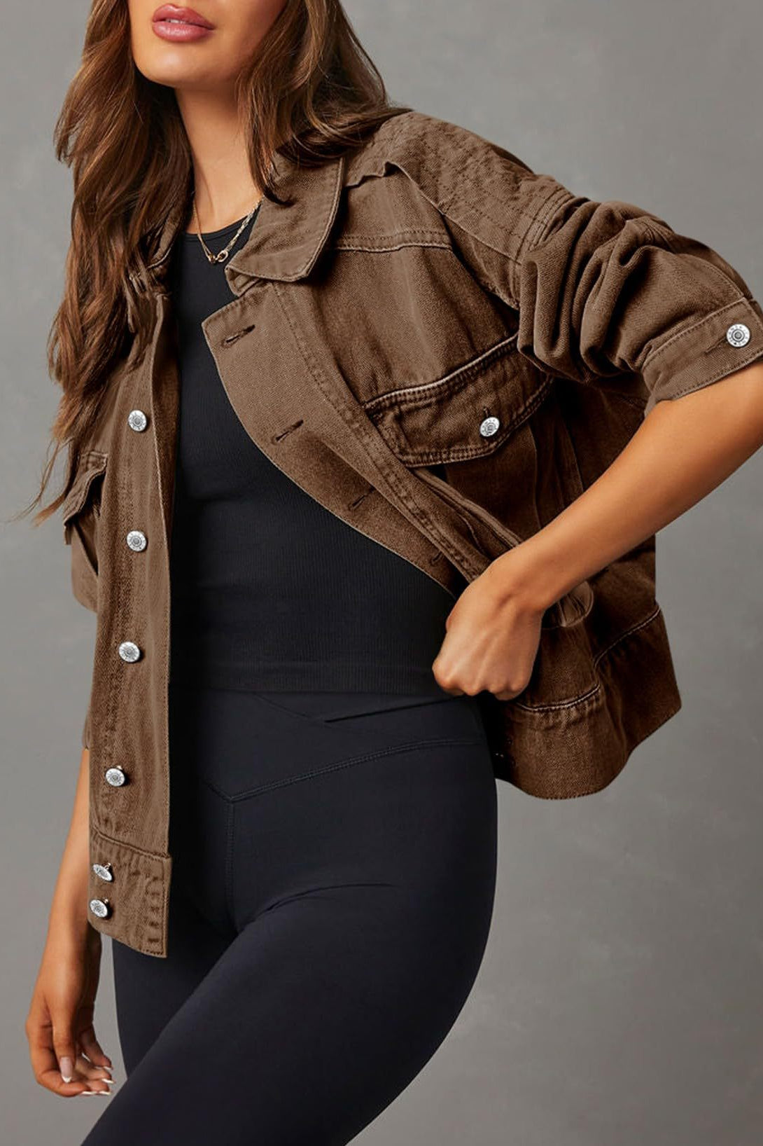 PrincessAce Long Sleeve Denim Work Coat for Durability