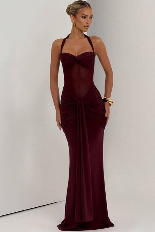 Sheer Mesh Maxi Dress