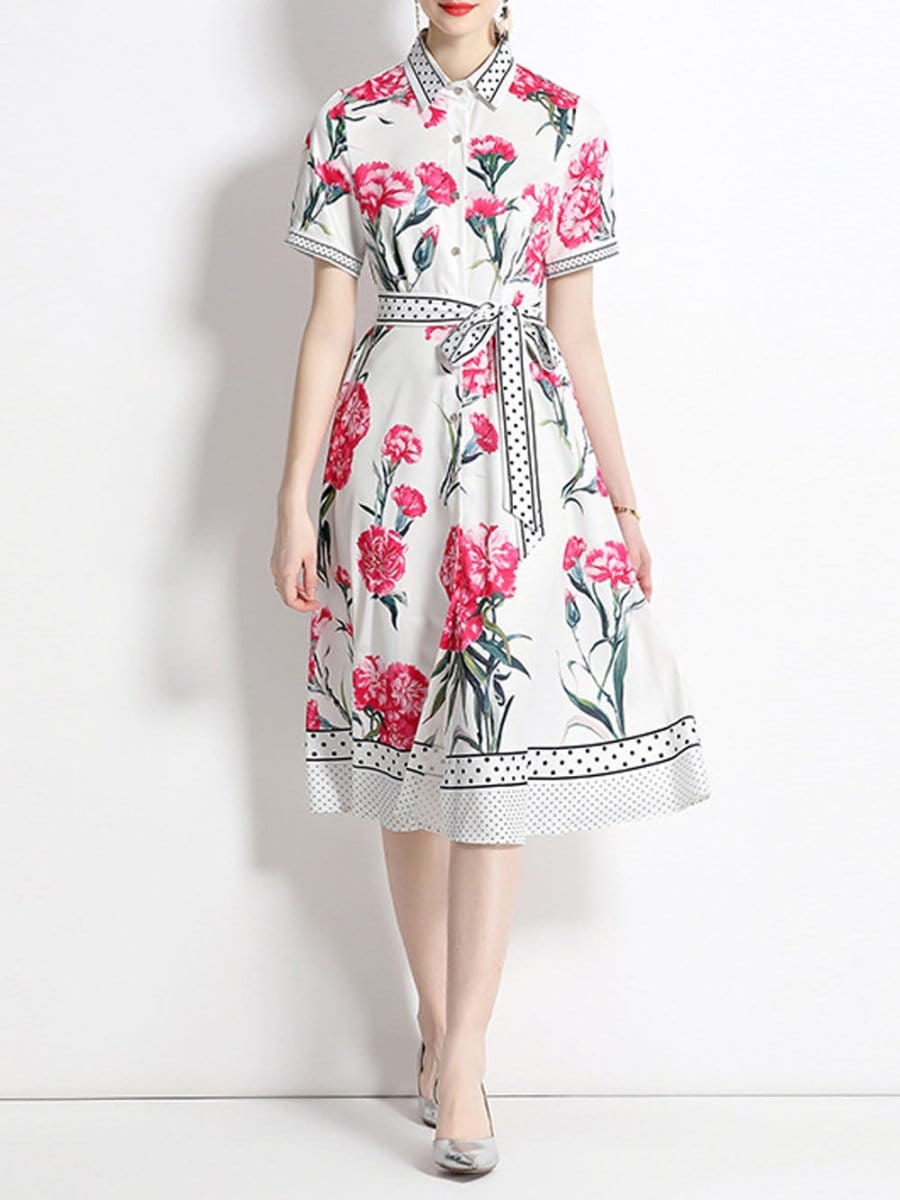 Flower Midi Dress - Fashionpara