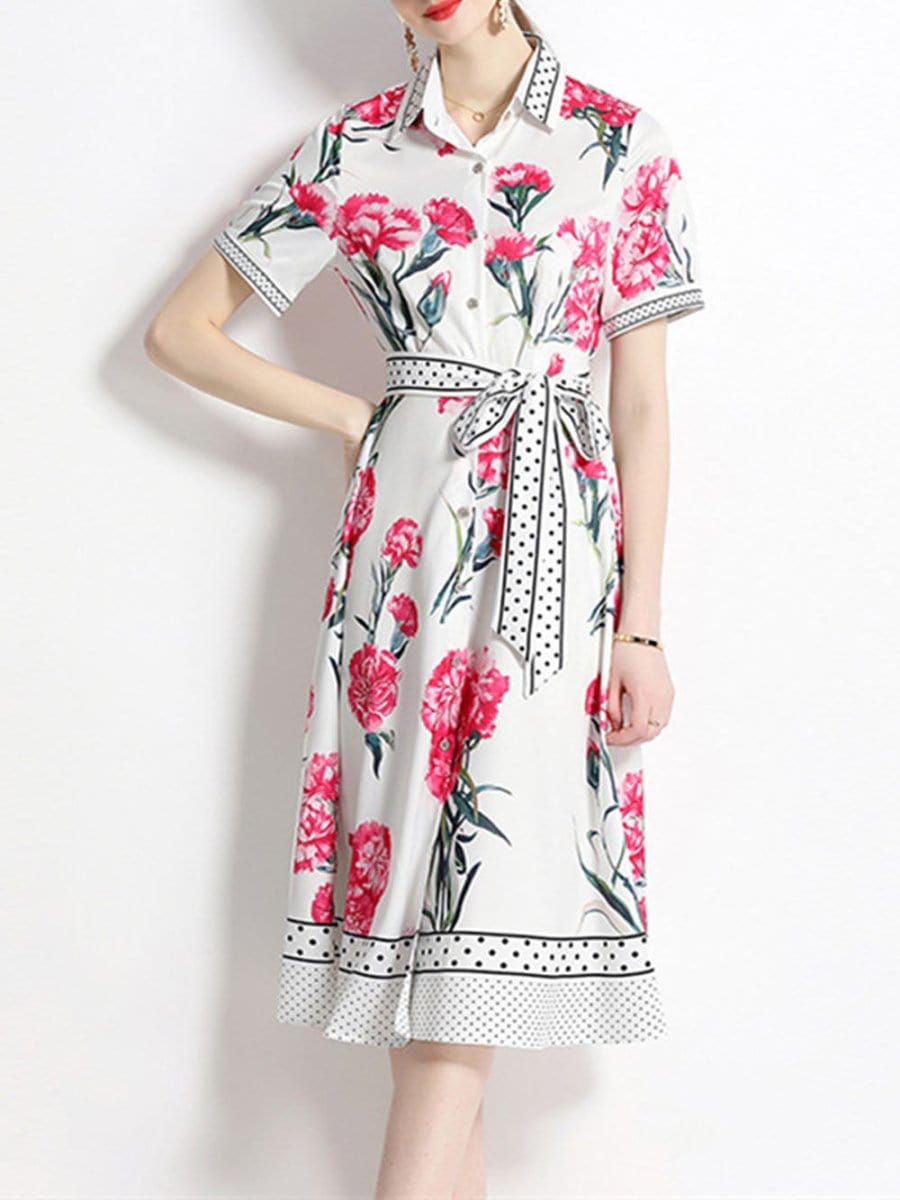 Flower Midi Dress - Fashionpara