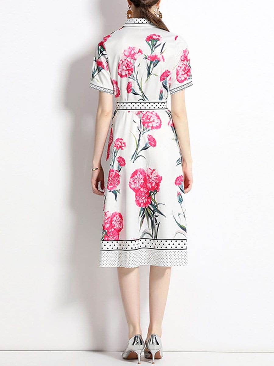 Flower Midi Dress - Fashionpara