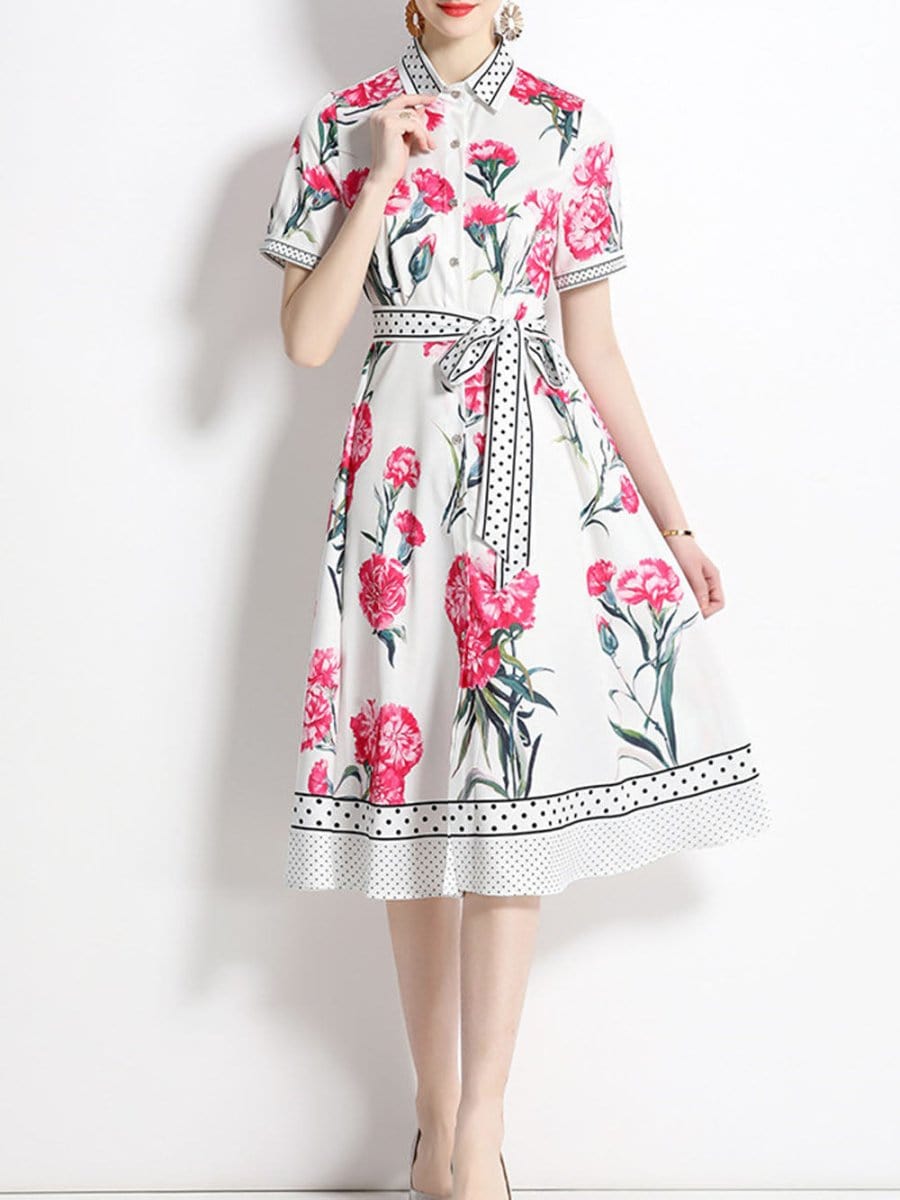Flower Midi Dress - Fashionpara