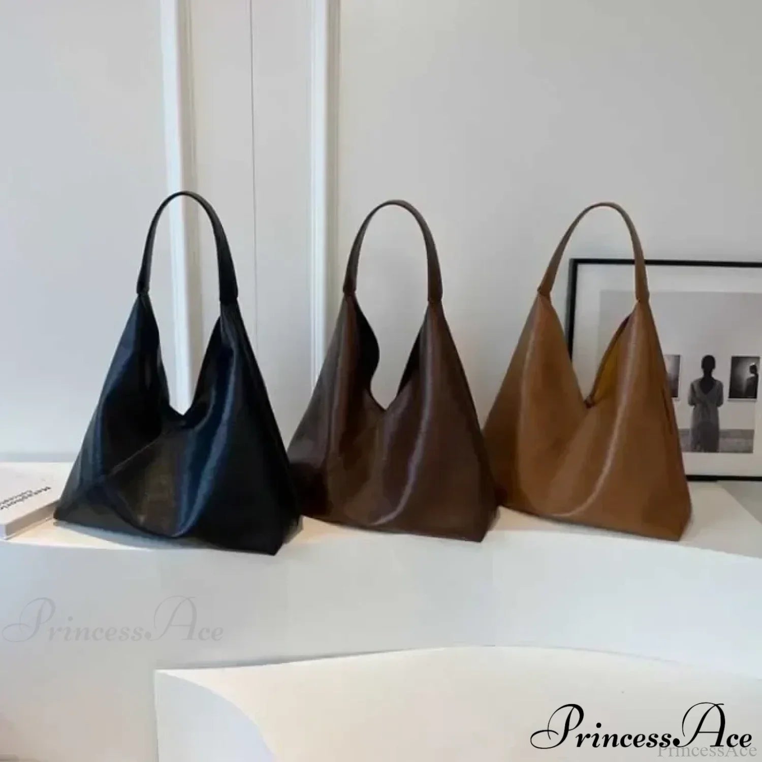 Fashion Leather Big Hobo Shoulder Bag
