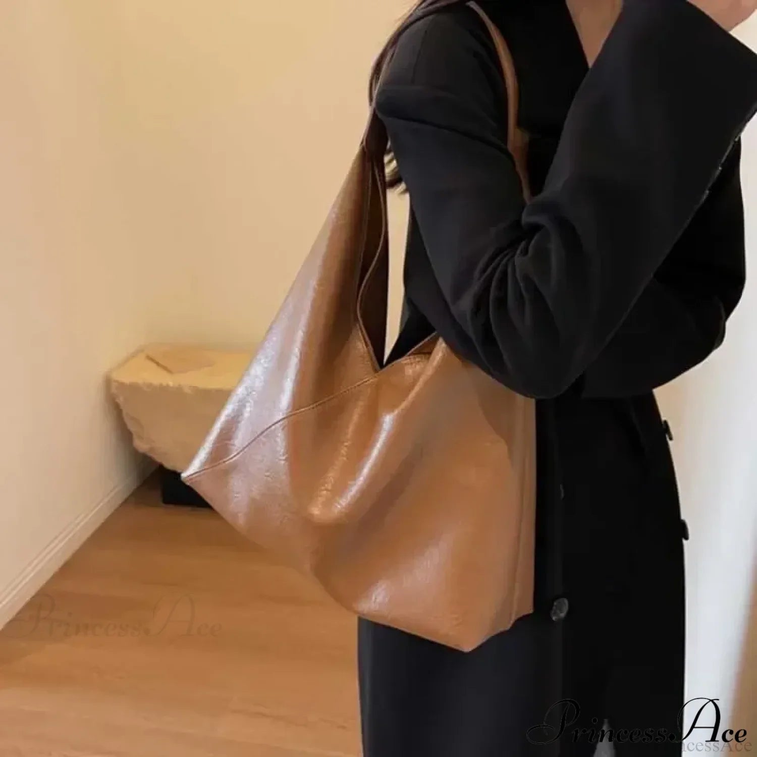 Fashion Leather Big Hobo Shoulder Bag