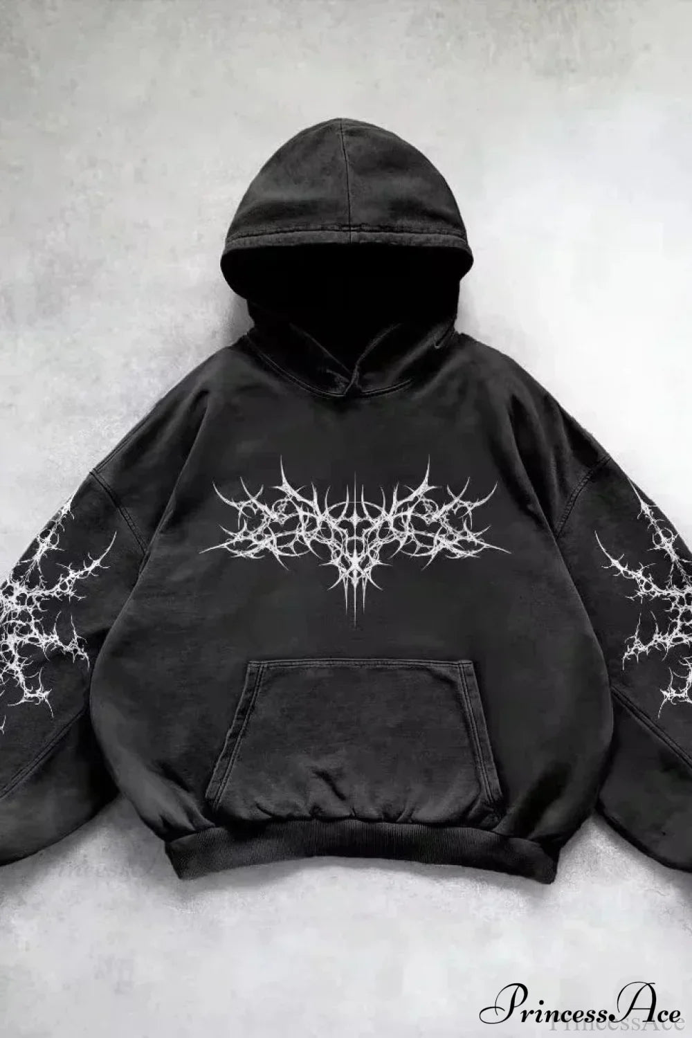 Fashion Trend Fleece Padded Zipper Hoodie Black 3 / M