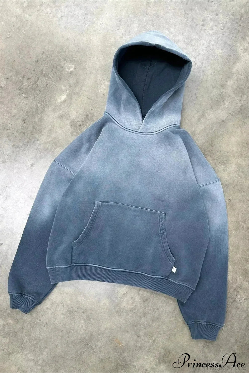 Fashion Trend Fleece Padded Zipper Hoodie Blue / M