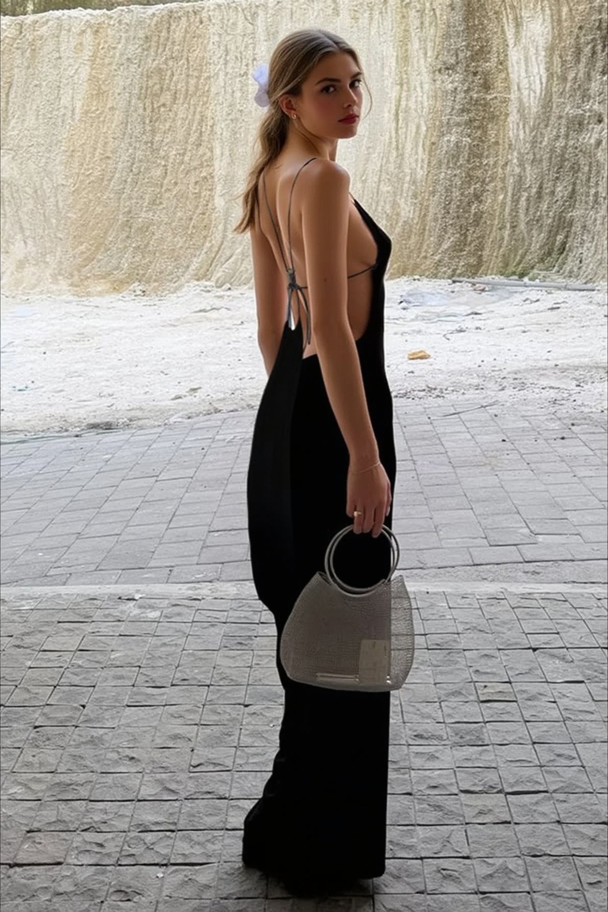 Satin Scoop Neck Backless Slip Maxi Dress 4