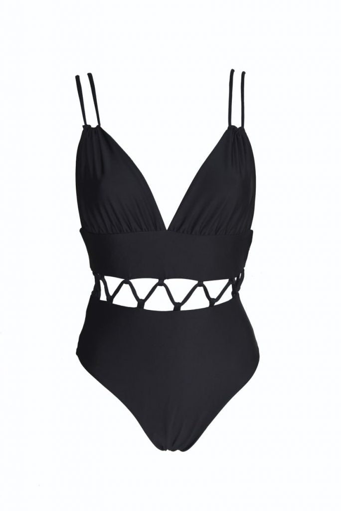 Polynesia | Reversible Tropical Print One Piece Swimsuit a Four-piece - Fashionpara