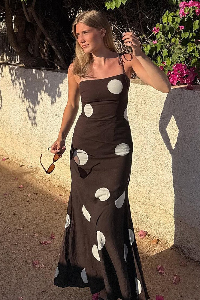 Tie Detail Open Back Slip Dress