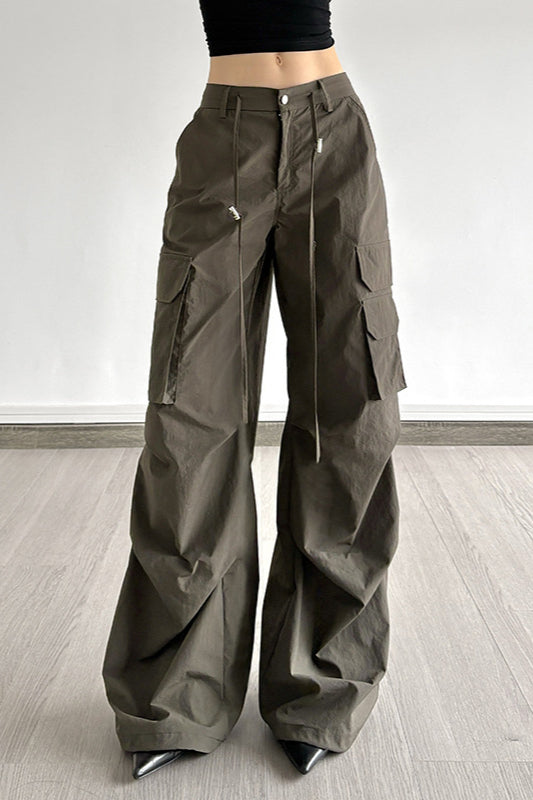 Vintage Street-Style Loose-Fit Cargo Pant