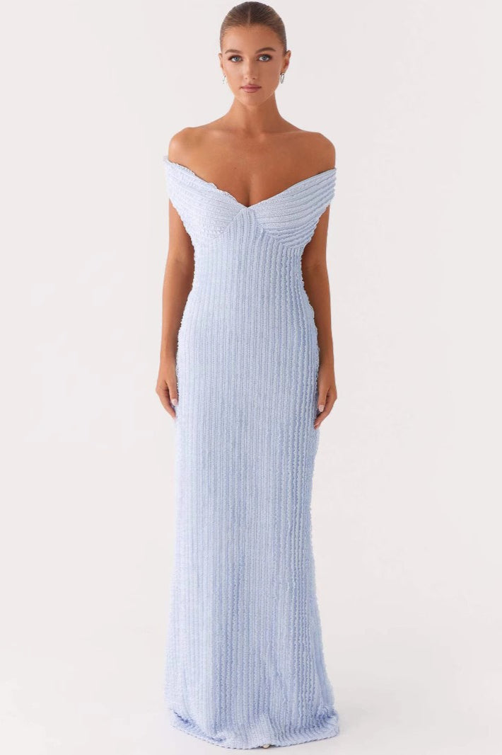 Sexy Strappy Backless Solid Bodycon Evening Maxi Sweater Dress - Fashionpara
