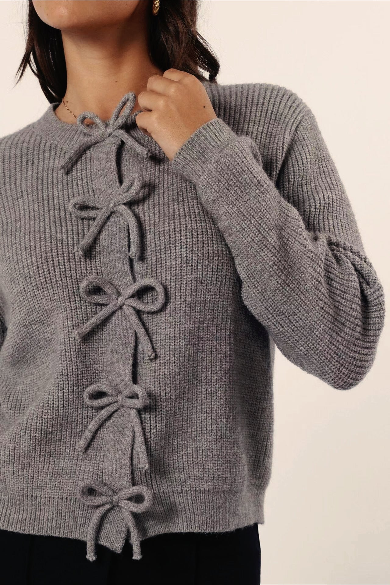 Cozy Knit Long-Sleeve Cardigan for Effortless Style