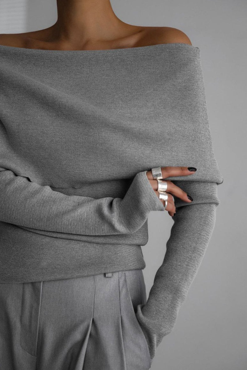 Sexy Off Shoulder Pullover Sweater