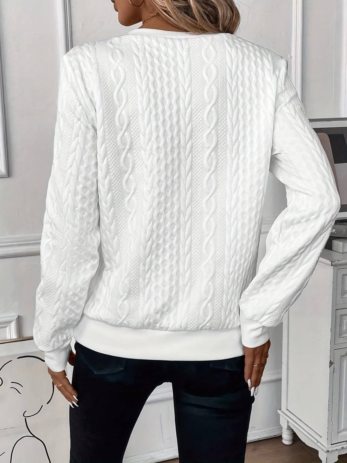 Quarter Zip Cable Knit Pullover Sweater 10