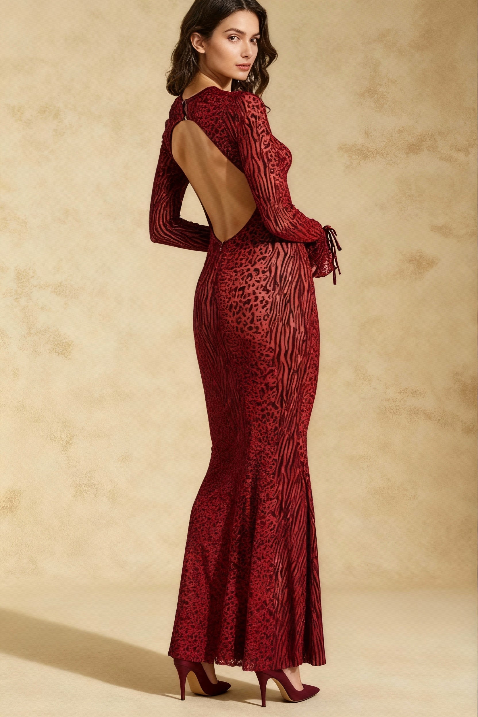 Sexy Leopard Print Party Maxi Dress