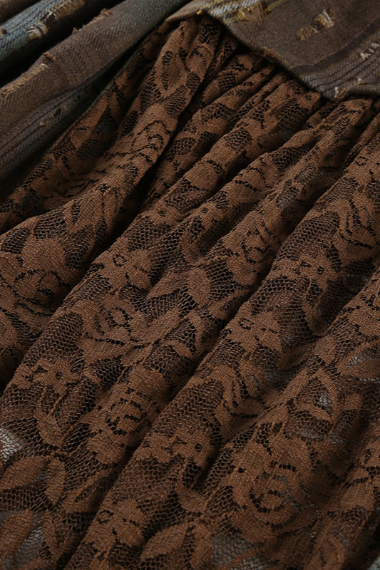 Asymmetrical Grunge High Waist Skirt