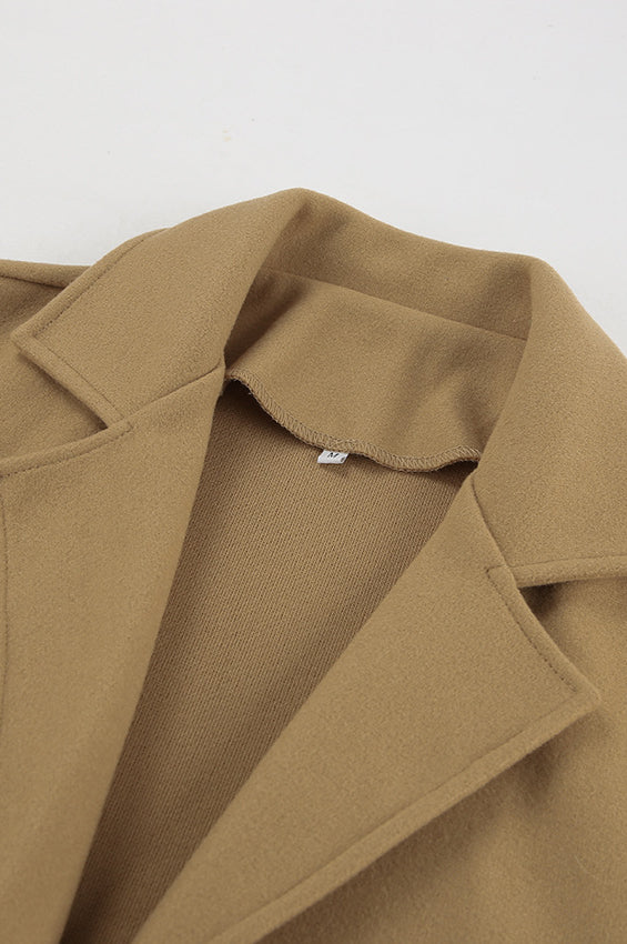 Loose Wool Lapel Coat 9
