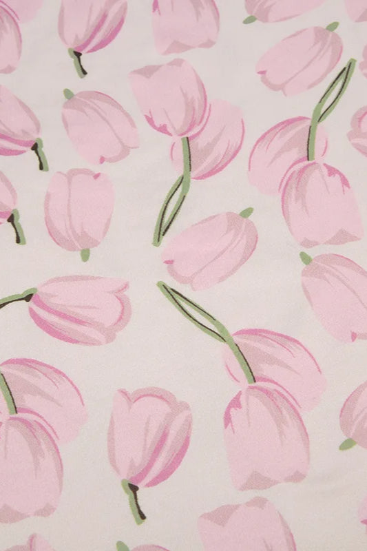 Printed Lace Halter Midi Dress