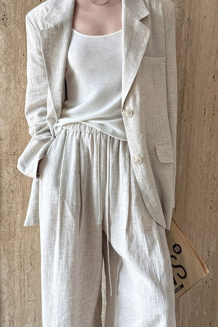 Casual Tencel Linen Suit Blazer