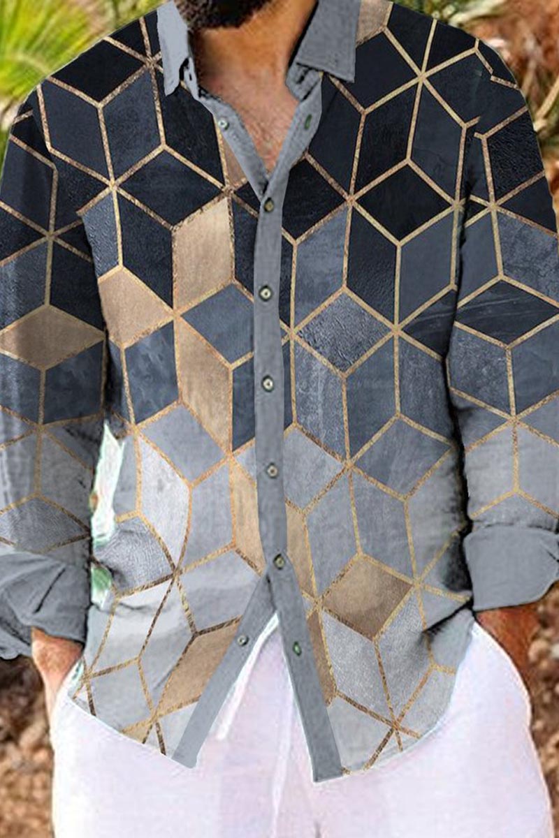 Men's Cotton&Linen Long-Sleeved Fashion Casual Shirt - Fashionpara