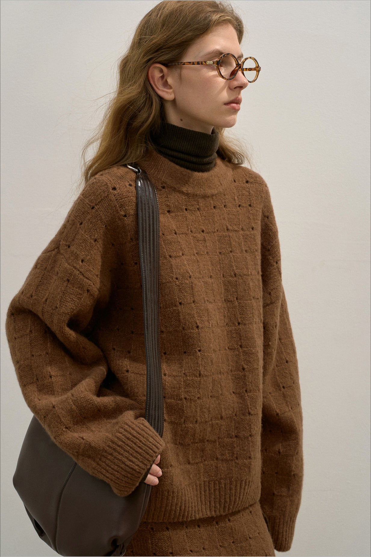 PrincessAce Loose Fit Wool Blend Knit Sweater for Comfort