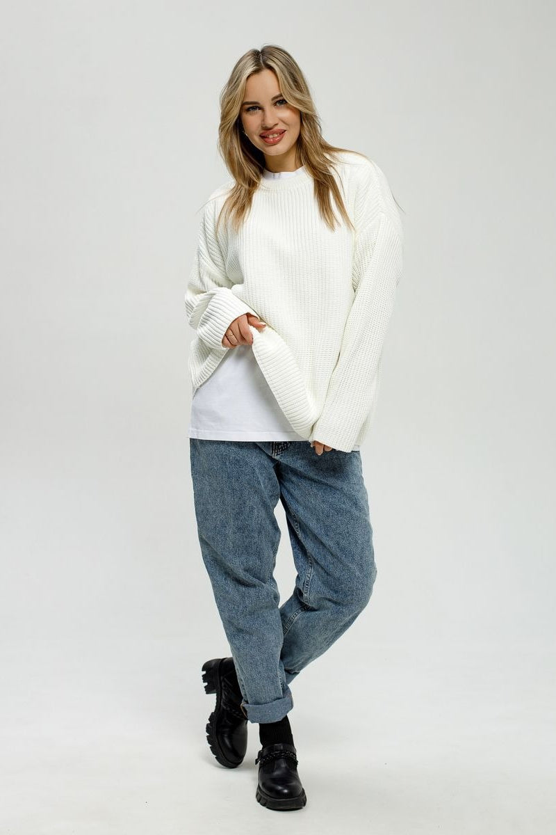 Loose Fit Pullover Knit Sweater