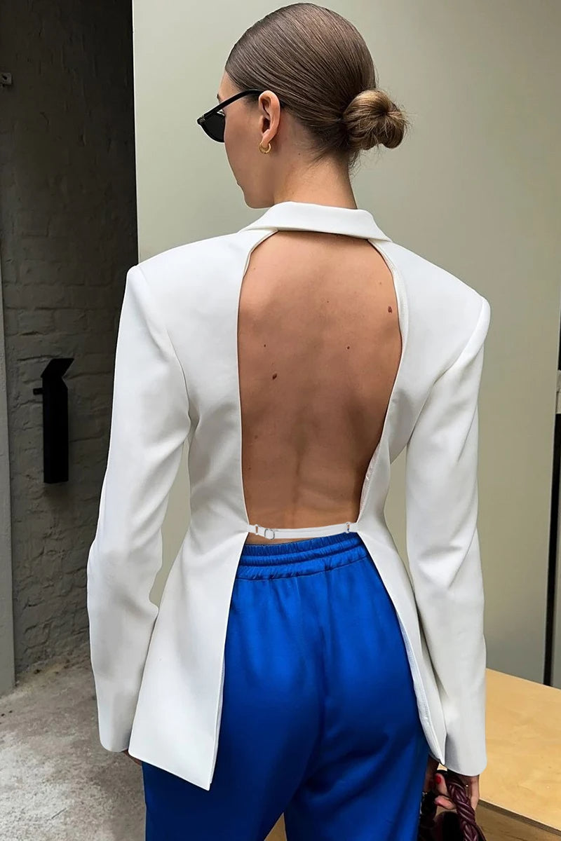 Backless Slim Party Blazer
