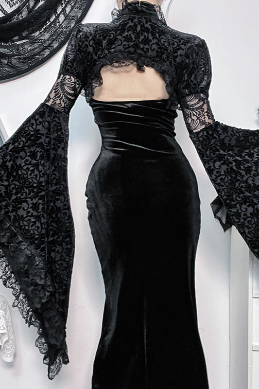 Slit Cheongsam Gothic Dress