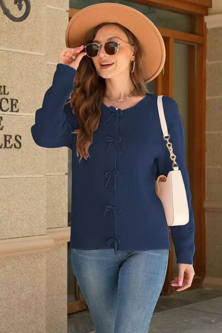 Cozy Knit Long-Sleeve Cardigan for Effortless Style