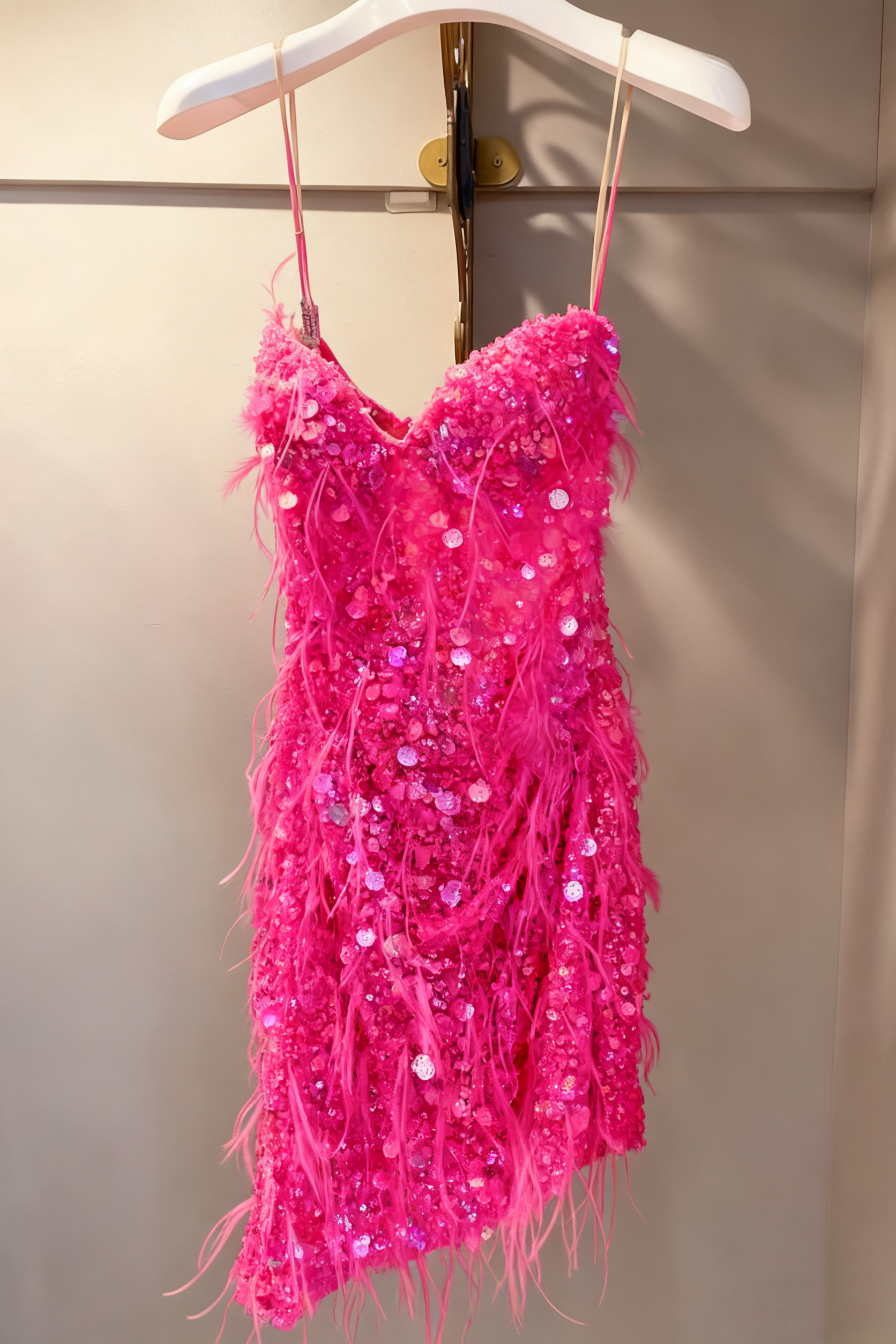 Sequin prom dresses, sheath short prom dresses - Fashionpara