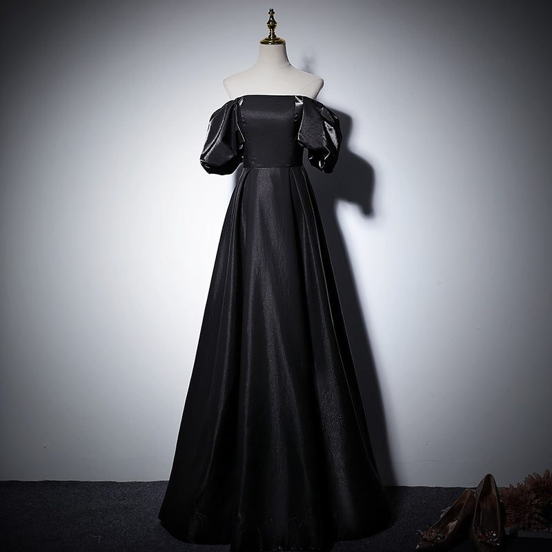 Black evening dress party gowns prom dress - Fashionpara