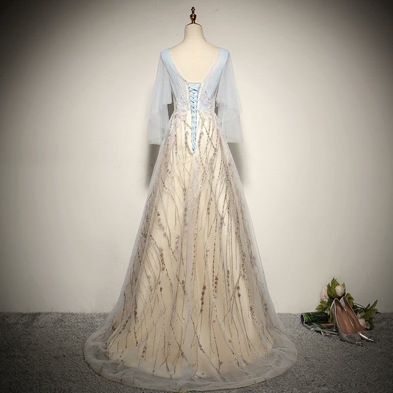 New style a line bridesmaid dress long evening dress prom dress - Fashionpara