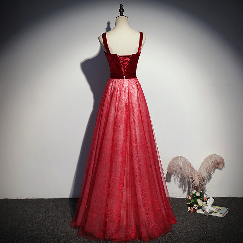 A-line evening dress new long prom dress - Fashionpara