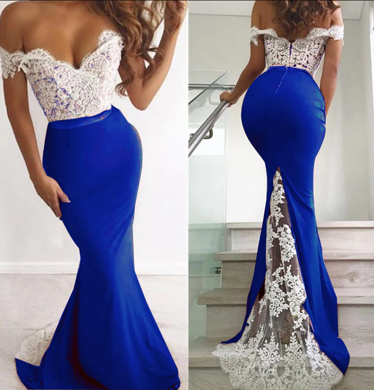 Mermaid Evening Gowns Long Off the Shoulder Women Party Dresses Bridesmaid dress - Fashionpara
