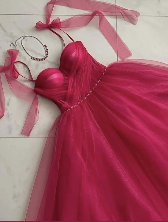 Gorgeous Hot Pink Prom Dress - Fashionpara
