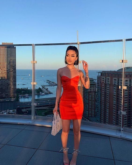 Sweetheart Short Homecoming Dress, Mini Dress - Fashionpara