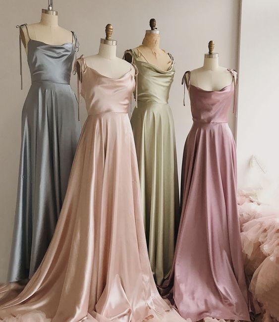 Simple Satin Long Prom Dress Evening Dress - Fashionpara