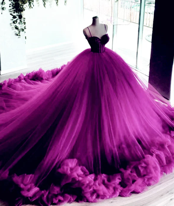 Ball Gown Ruffles Wedding Dresses Sweetheart Straps - Fashionpara