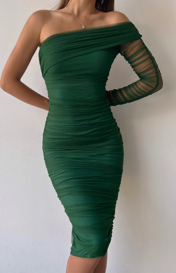 Cocktail dress for wedding guest, fall prom dress - Fashionpara