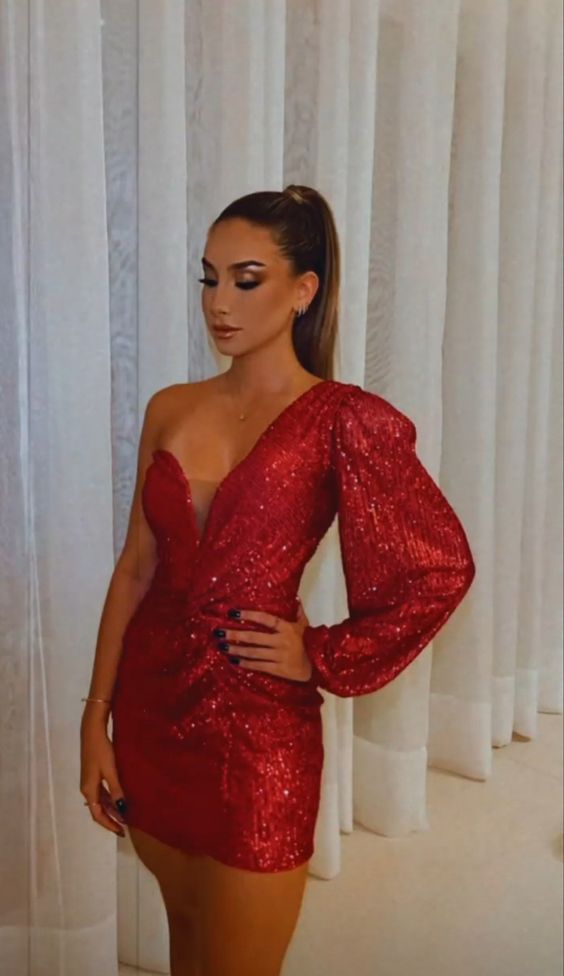 Red sexy homecoming dress - Fashionpara