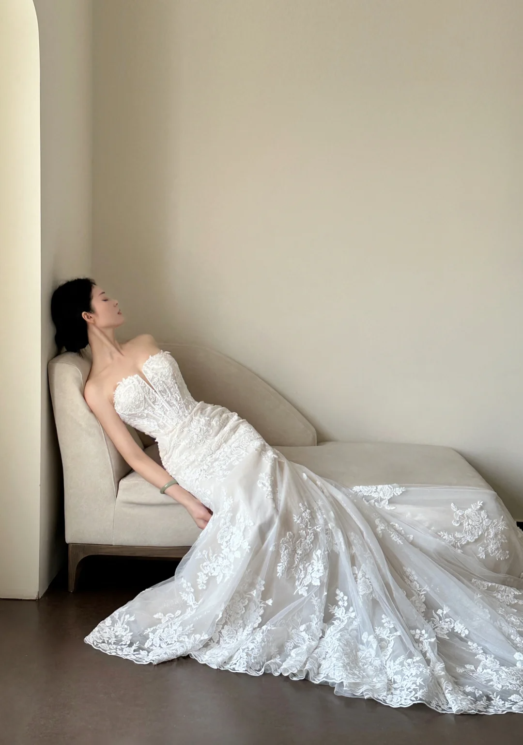 Luxury Women's Elegant Wedding Dresses Lace Side Split Sexy Princess Bridal Gown