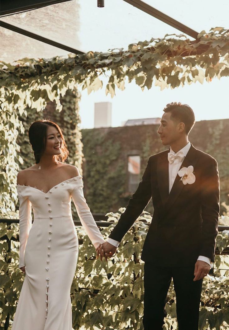 Elegant Off White Unique Wedding Dress Long Bridal Gown