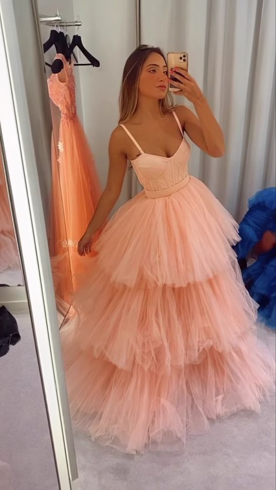 Long Tulle Dress, Tulle Prom Dresses, Formal Prom Dress - Fashionpara