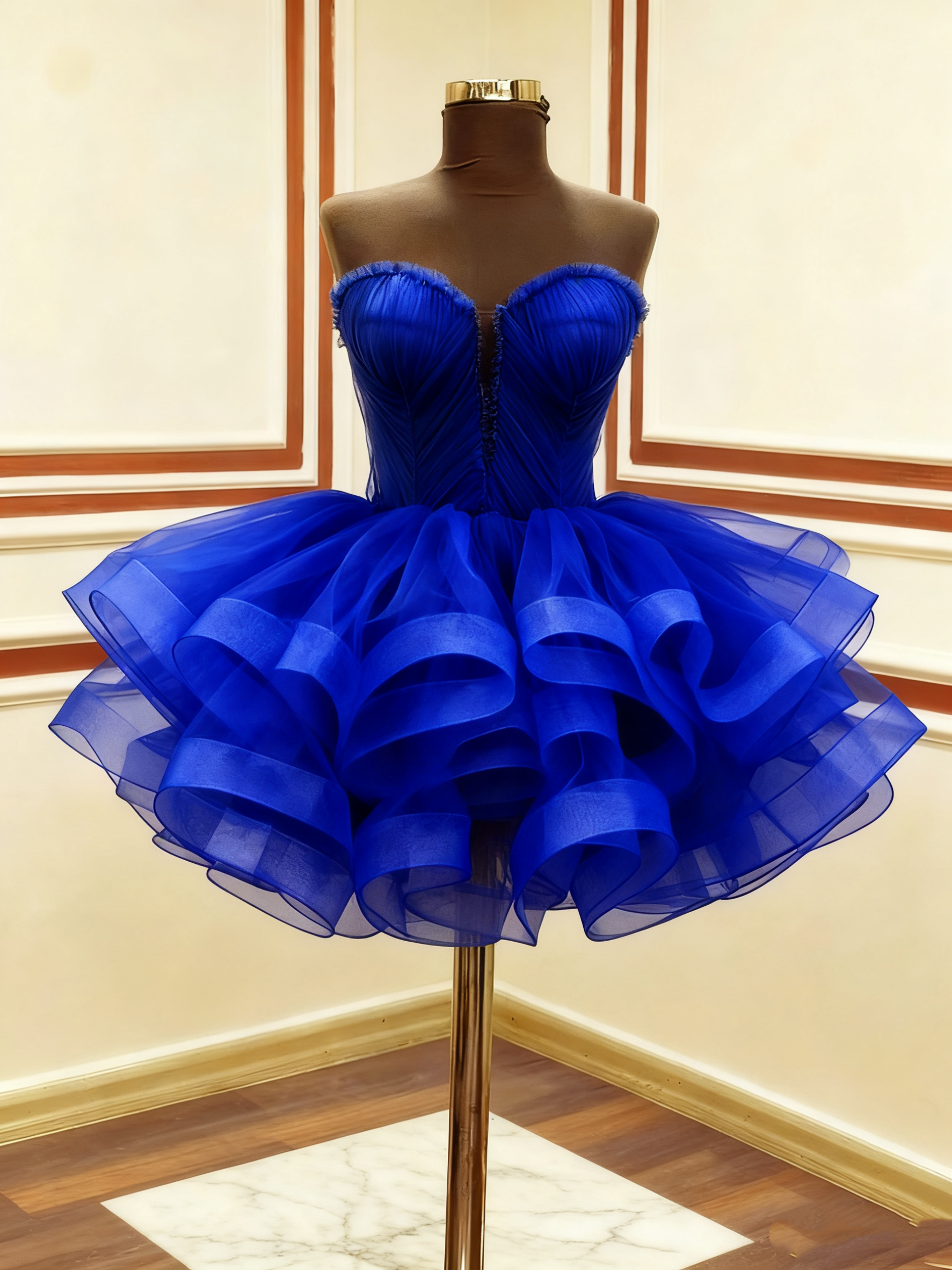 A Line Green Tulle Short Prom Dress Birthday Party Dress Homecoming Dress - Fashionpara