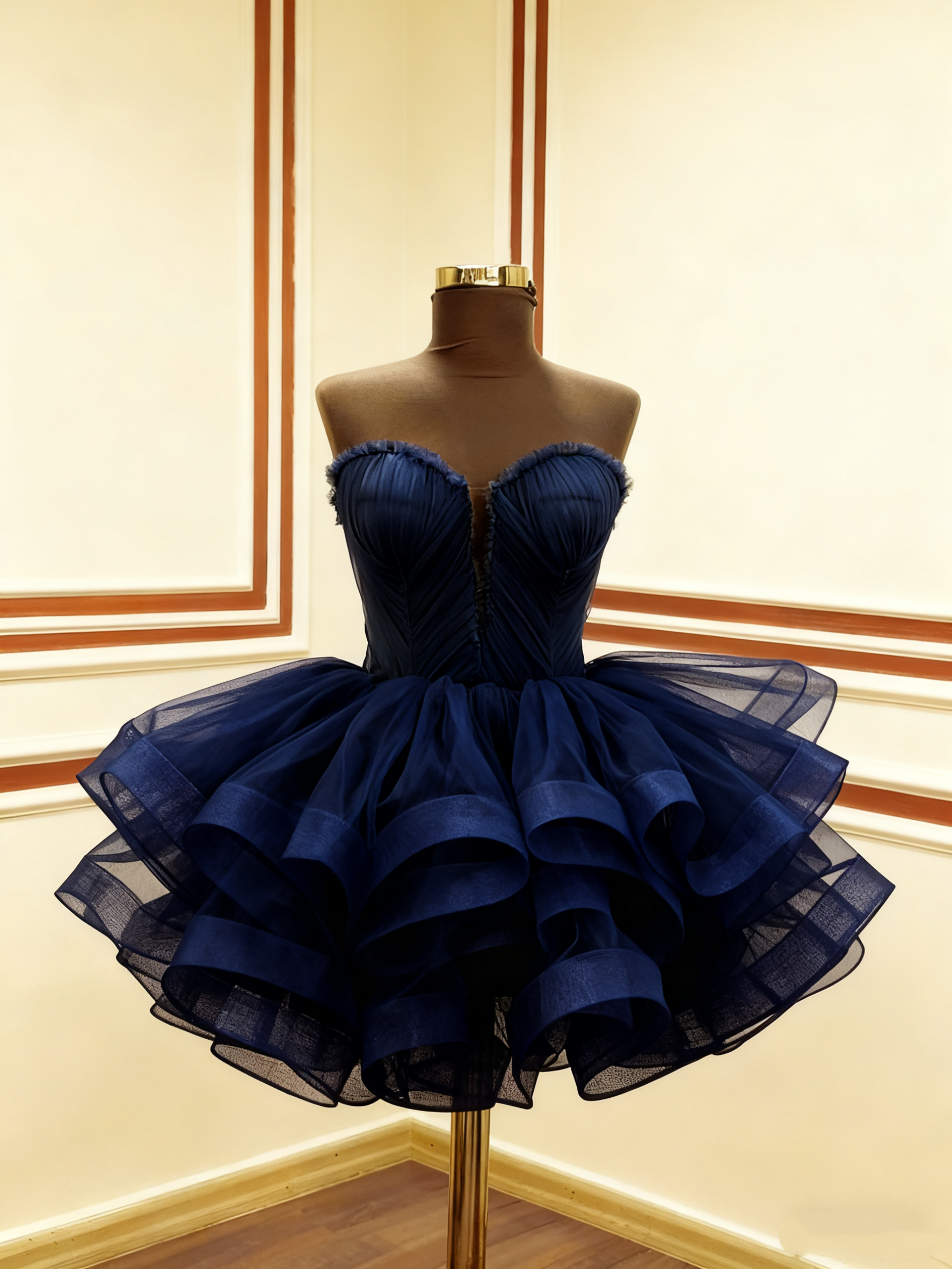 A Line Green Tulle Short Prom Dress Birthday Party Dress Homecoming Dress - Fashionpara