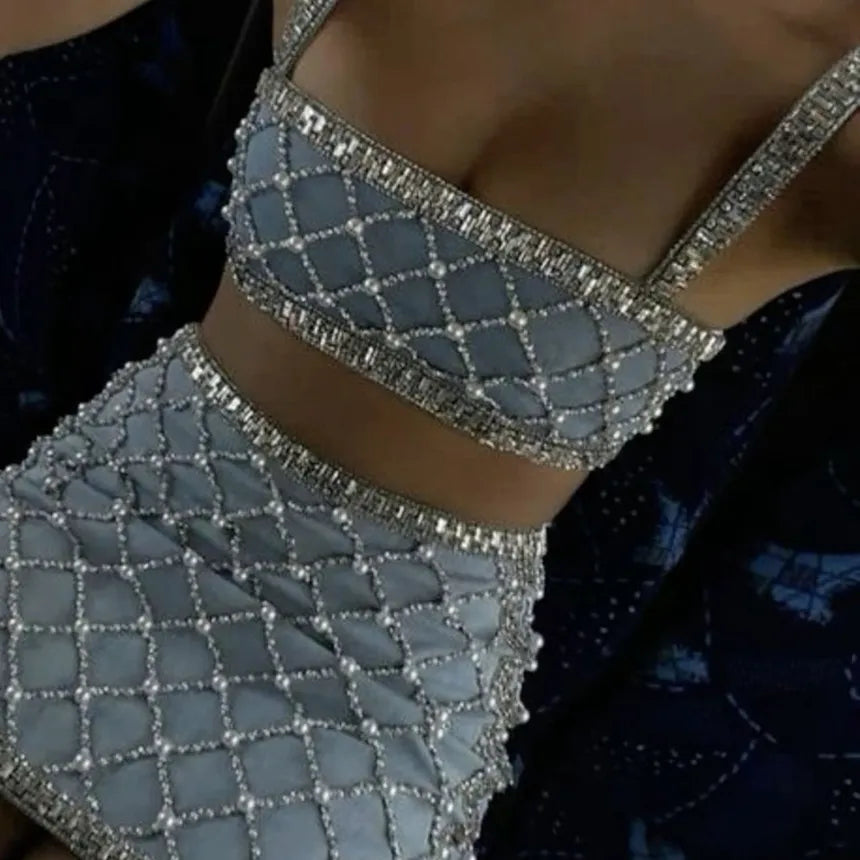 Sexy Beaded Homecoming Dresses, Two Pieces Party Dress - Fashionpara