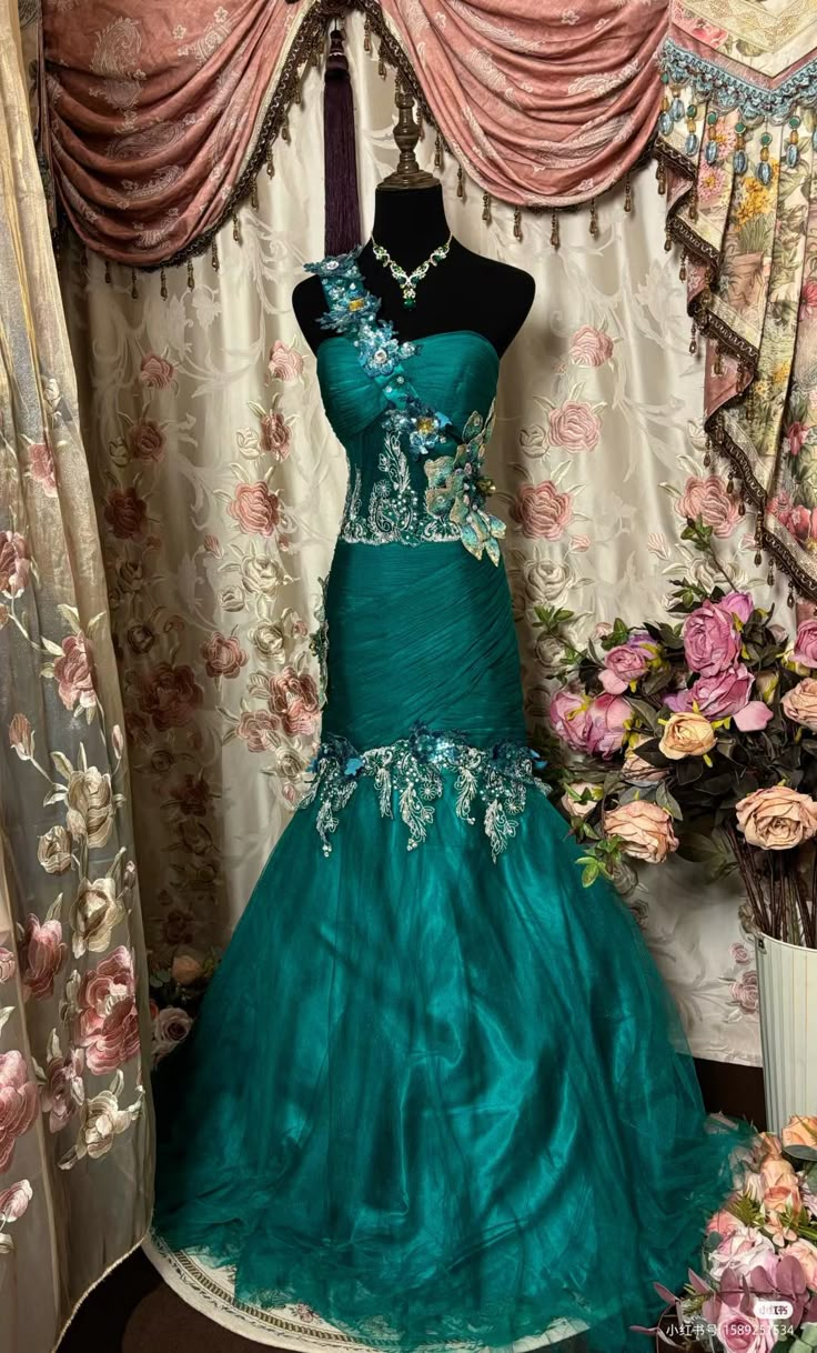 Retro Tulle Long Prom Dress Mermaid Formal Evening Dress - Fashionpara
